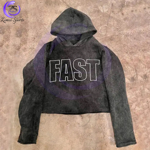 เสื้อฮู้ดปักลายล้างกรดซักได้ระบายอากาศได้ดีดีไซน์ใหม่ล่าสุด - Product Image 3