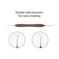Kit de 7 instruments dentaires manuels légers à poignée en silicone moletée pour composites LM, en acier inoxydable, certifié CE
