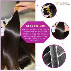 Precio al por mayor crudo de fábrica, trama recta de hueso, alta calidad, sin enredos, extensiones de cabello humano vietnamita, paquetes - Product Image 6