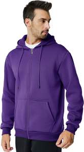 Sudadera con Capucha Unisex con Cierre, Tejido de Mezcla de Spandex/Algodón, Ajuste Cómodo, Uso Diario Informal, Secado Rápido, Invierno, Directo de Fábrica - Product Image 5