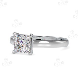 VS Lab Grown 14K/18k oro solitario princesa corte diamante anillo de compromiso 0.30cts para mujeres anillo de bodas clásico - Product Image 3