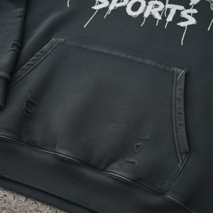 Sudadera con Capucha Extra Grande para Hombre, Estilo Urbano, Lavado Ácido, Bordado Personalizado, al por Mayor - Product Image 4