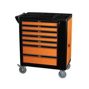 NEW Roller Cabinet Tool Set 194 Parts 7 Security-locked Drawers Integrated Lock Easy Access Of Tools Side Handle