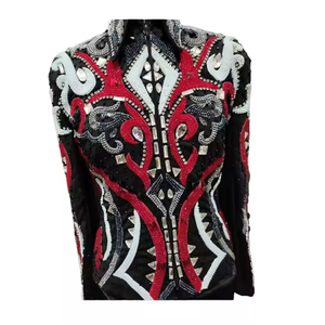 Veste de spectacle équestre de meilleure qualité fabricant direct coupe confortable conception personnalisée en cristal culotte dos nu ensemble équestre - Product Image 3