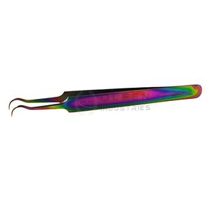 Professional Half Round Tip Stainless Steel Eyelash Tweezers Color-Coated <b>Lash</b> <b>Volume</b> Tweezers - Product Image 1