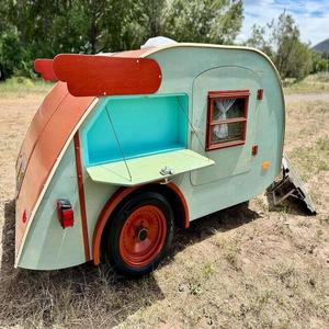 Remolque de caravana plegable de aluminio ligero de alta calidad, Mini autocaravana personalizable en forma de lágrima para viajes y camping en carretera - Product Image 2