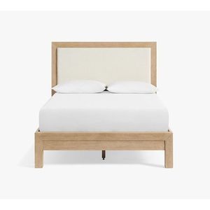 Cadre de lit minimaliste en bois de teck-Design moderne - Product Image 1