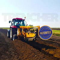 Nueva Zanjadora de Cadena Montada en Tractor, de Alta Precisión Digital, para Campos Agrícolas, Marca Allame Kazici, con Caja de Cambios y Rodamientos, 130 cm