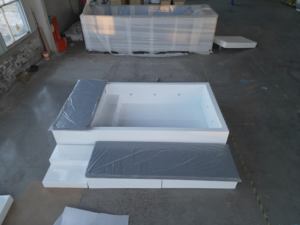 Ciment imperméable pour piscines avec toit rétractable, piscines géantes en fibre de verre avec créatures marines, cascade de piscine - Product Image 6