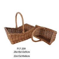 Panier de rangement rond en osier naturel fait main, petit format, avec poignée, style vintage, idéal pour articles divers - Choix de qualité supérieure du Vietnam (vente en gros)