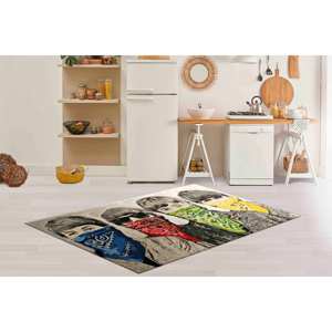 Printed <b>Rug</b>: Unique Graffiti Street Design for Modern Home Decor,<b>Chenille</b> <b>Rug</b> - Product Image 3