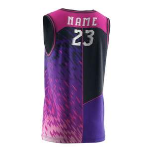 Camiseta de Baloncesto Sublimada Personalizada para Hombre, Talla Grande, 100% Poliéster, Transpirable y de Secado Rápido, con Puños Acanalados - Product Image 6