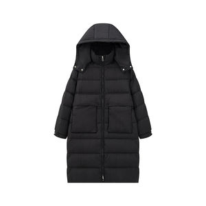 Chaqueta acolchada de Invierno para mujer con cuello de piel pesado Parkas de estilo coreano para mujer para uso de invierno resistente - Product Image 3
