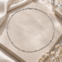 Collier chaîne croix en argent sterling 925, 50,8 cm avec maillons d'espacement ovales, 13,1 g, bijoux pour femmes