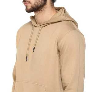 Sudadera con capucha larga de algodón básica de corte regular para hombre con estampado personalizado con bolsillo de canguro y técnicas de hojaldre en relieve - Product Image 6
