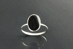Bague en argent sterling 925 faite à la main Onyx noir ovale diamant cristal naturel cadeau de mariage pour les femmes juin pierre de naissance - Product Image 3