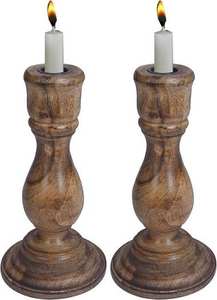 Best Finish Wooden <b>Candle</b> <b>Stand</b> for Home Decorative Customizable for Christmas Occasions Latest Design with Wood Tabletop - Product Image 2