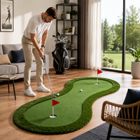 Ensemble cadeau de golf haut de gamme pour homme, tapis de putting personnalisé, gazon artificiel, tapis d'entraînement de golf, putting green intérieur/extérieur, OEM/ODM
