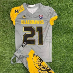 Proveedor Directo de Fábrica, Uniformes de Fútbol Americano Personalizados por Sublimación, Manga Corta, Secado Rápido, Transpirable, Servicio OEM, Logotipo Personalizado - Product Image 1