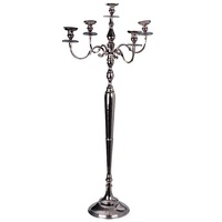 Amson Brass AB-4509 Candelabre à 5 bras en aluminium pour mariage et Noël, finition dorée, luxe, fait main, décoration pour la maison et l'hôtel