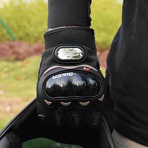 Guantes de cuero unisex transpirables con dedos completos-Cierre de bucle de gancho antideslizante-Guantes de motociclista para deportes al aire libre Pro-Biker - Product Image 5