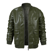 Veste en cuir d'agneau pour homme de haute qualité pour l'hiver, impression de logo personnalisée, toile fine réversible, col montant, plusieurs couleurs