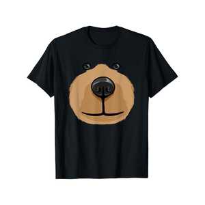 100% Cotton <b>Cute</b> Cartoon <b>Bear</b> Face T-Shirt with Loose Short Sleeves Casual Comfortable for Daily Wear Made of Jersey Fabric - Product Image 1