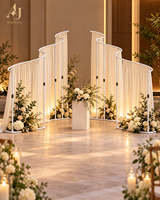 Support de draperie en fer en forme de S pour escalier, cadre de support de forme personnalisée, style classique, conception détachable pour décorations de mariage