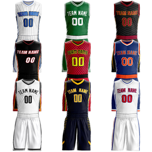 Conjunto de Uniformes de Baloncesto Reversibles Personalizados para Hombre y Jóvenes, Sublimados con Nombre y Número del Equipo, Kit al por Mayor - Product Image 1