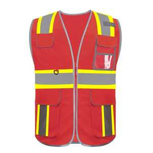 Best Quality Custom Logo Winter Breathable 100% Cotton Security Guard <b>Vest</b> Men's High Visibility <b>Reflective</b> Safety Workwear - Product Image 2