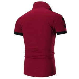 Camiseta de Golf para Hombre, Diseño Personalizado, Tejido de Punto Sólido, 100% Algodón, Impresión por Transferencia de Calor, Venta al por Mayor - Product Image 3