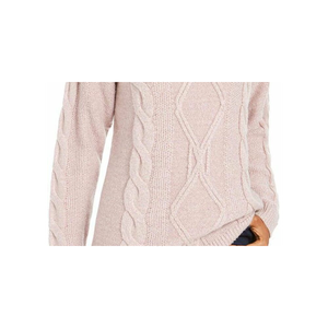 Maglione da Donna Charter Club XS con Collo ad Anello, Lavorazione a Trecce e Glitter, Traspirante, Stile Casual per Autunno e Inverno, Rosa - Product Image 3