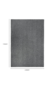 พรมขนปุยสีเทาแบบดั้งเดิมโบฮีเมียนผ้าโพลีเอสเตอร์เป็นมิตรต่อสิ่งแวดล้อมสำหรับใช้ในร่มพรมรองรับยางในพื้นที่ขนาด5 'x 7' สำหรับบ้าน - Product Image 3