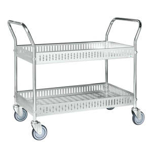 Chariot de table en bois électrogalvanisé Km4893-Gb à quatre roues, chariot de courses industriel pour aéroport, entrepôt, outils, personnalisable OEM - Product Image 1