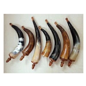 เขาควายวัวเป่าสงครามพร้อมสายหนังแท้สไตล์สัตว์เขาสงคราม - Product Image 1