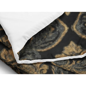 Couette de luxe Legacy Luxe Baroque Noir, matelassée, imprimée, en microfibre de polyester, motif carré double, lavable en machine - Product Image 6