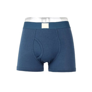 Calzoncillos de ropa interior para hombre, Bóxer azul marino, logotipo personalizado, algodón transpirable para hombre, la calidad fina S/M/L/XL, no tejido, personaliza tu logotipo - Product Image 1