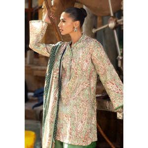 Conjunto de 3 Piezas de Salwar Kameez de Algodón Estampado Khaddar con Dupatta K-52043, Vestido Pakistaní para Festivales y Ropa Étnica, Vestidos Indios - Product Image 6