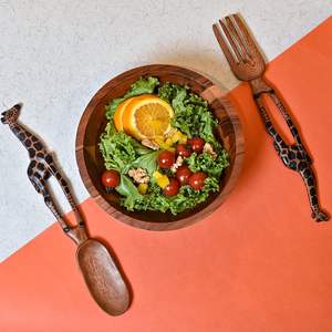 Set of 3 Unique Bamboo <b>Bowls</b>-Small/Medium/<b>Large</b> <b>Serving</b> Dinnerware with Contemporary Decorative Style Eco-Friendly Customizable - Product Image 6