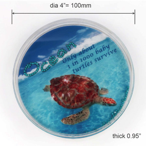 Colorido pez tropical burbuja océano novela Vida Marina líquido relleno acrílico pisapapeles - Product Image 4