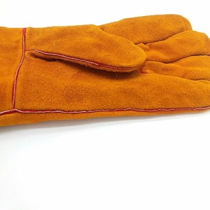 Gants de soudage en cuir de vachette épais de 14 pouces, respectueux de l'environnement, écran tactile, résistants à la chaleur, isolation pour four, barbecue, grill, travail - Product Image 1