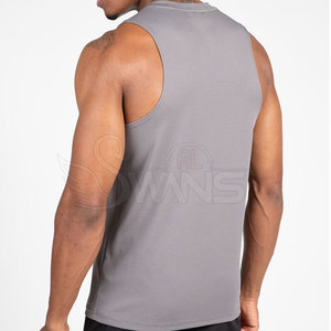 เสื้อกล้ามผู้ชายสีทึบสไตล์ลำลองถักระบายอากาศ - Product Image 4