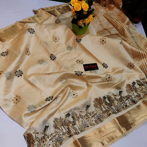 2025 Sari de lino de nuevo aspecto tradicional para adultos, el mejor precio bajo, embalaje personalizado especial para fiestas de boda, Sari de regalo - Product Image 1