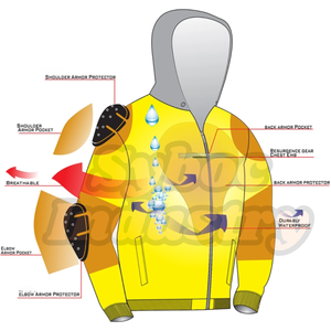 Sweat à capuche blindé pour moto personnalisé, grande taille, imperméable, respirant, en molleton de coton biologique, vêtements d'équitation été/hiver - Product Image 2