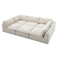 Canapé d'angle moderne et simple en tissu, extensible, inclinable, avec fonctions de refroidissement, pour hôtel, appartement, villa, salon