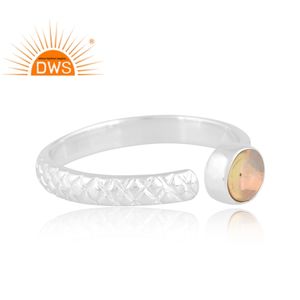 Best Selling Fine Sterling <b>Silver</b> Natural Ethiopian <b>Opal</b> Gemstone Adjustable <b>Ring</b> Custom Jewelry For Women Gift For Her - Product Image 2