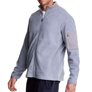 Chaqueta Táctica de Forro Polar Gris Acero para Hombre |   Capa Intermedia de Rendimiento Térmico de 330 GSM |   Ropa de Abrigo de Exportación de Fábrica OEM - Product Image 5