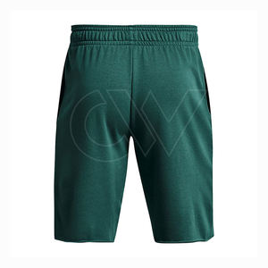 Pantalones cortos de gimnasio para hombre de todos los tamaños, sudor de lana de algodón con bolsillos, pantalones cortos de entrenamiento antiarrugas 6XL con logotipos - Product Image 2
