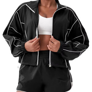 ชุดวอร์มลำลองสไตล์สตรีทแวร์แบบสปอร์ตขนาดใหญ่พิเศษ พร้อมแถบสะท้อนแสง 3M เสื้อแจ็คเก็ตและกางเกงจ็อกเกอร์ผ้าไนลอนสำหรับผู้ชาย - Product Image 1