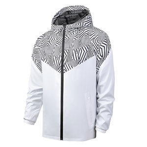 Vente en gros sur mesure Veste coupe-vent d'extérieur personnalisée Vestes coupe-vent pour hommes grande taille Veste coupe-vent à capuche - Product Image 4